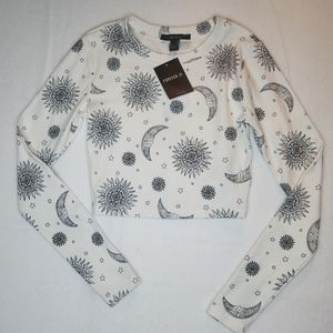 Forever 21 Sun and Moon Midriff NWT